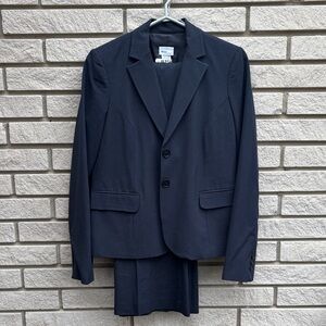 Mimi Maternity Women's Navy Blue Suit Pantsuit with 2 Button Jacket Size Medium